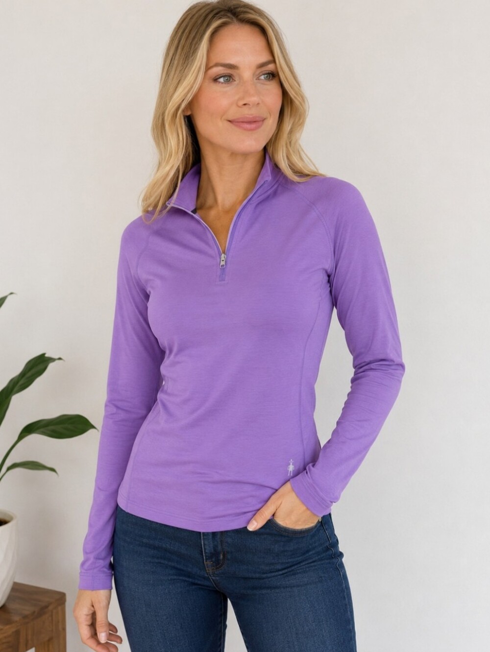 Smartwool Women's Lavender 1/4 Zip Merino Performance Top